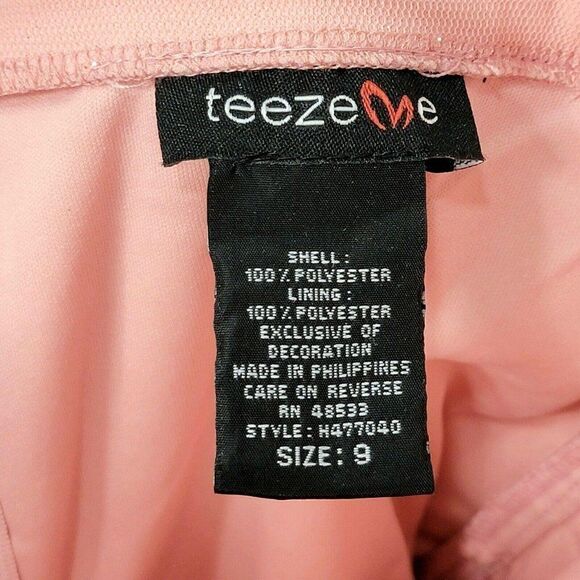 Teeze Me Strapless pink glitter dress, party homec - Picture 7 of 11